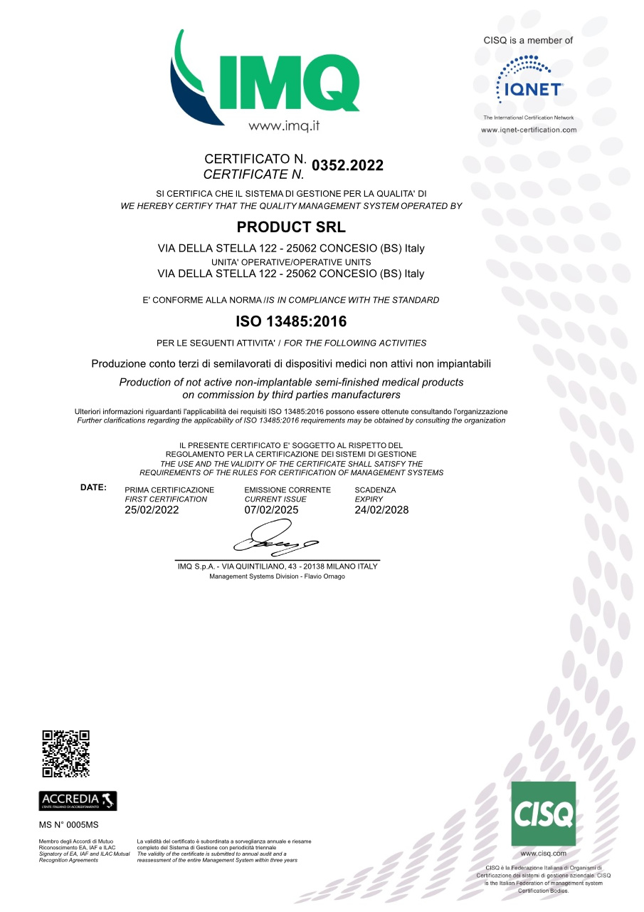 IMQ certificate